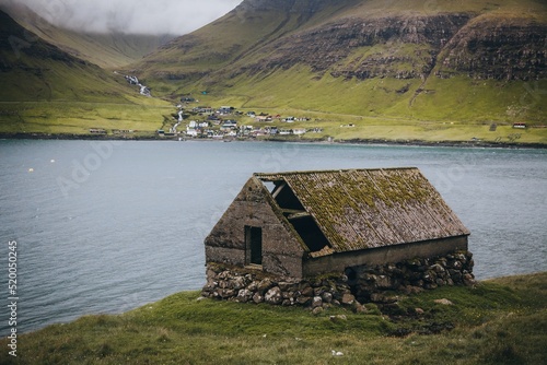 The Village of Bour on Vagar, Faroe Islands photo