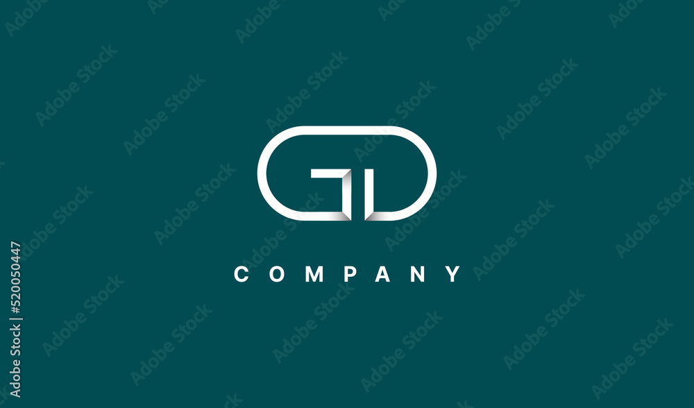 Initial Letter GD Linked Logo. Usable for Business and Branding Company Logos. Flat Vector Logo Design Template Element. Initial Letter GD Linked Logo. Usable for Business and Branding Company Logos. Flat Vector Logo Design Template Element.