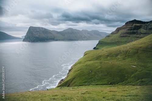 Trollanes Landscape on the island of Kalsoy in the Faroe Islands photo