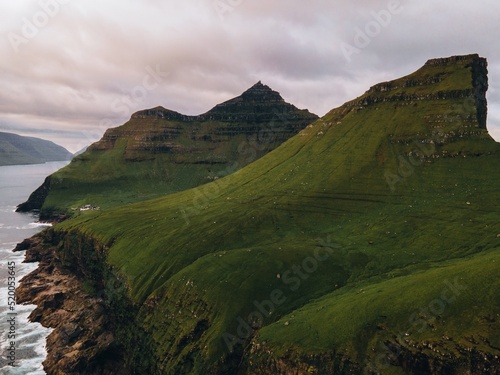 Trøllanes Landscape on the island of Kalsoy in the Faroe Islands