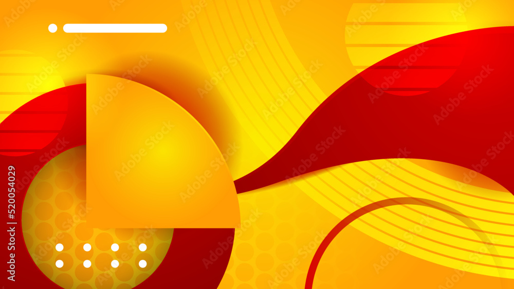 Abstract red and yellow background. Design for poster, template on web ...