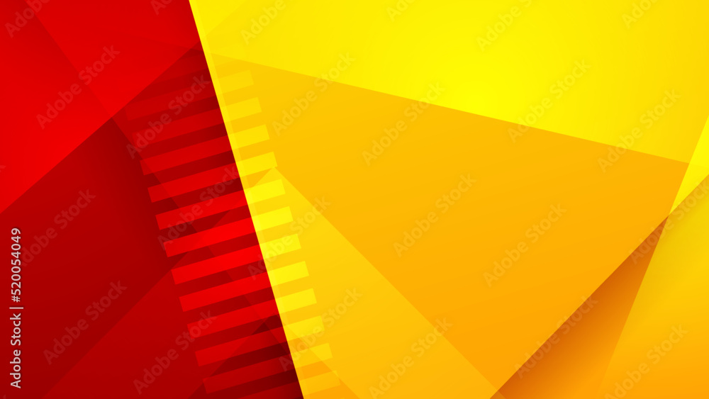 Fototapeta premium Abstract red and yellow background. Design for poster, template on web, backdrop, banner, brochure, website, flyer, landing page, presentation, certificate, and webinar