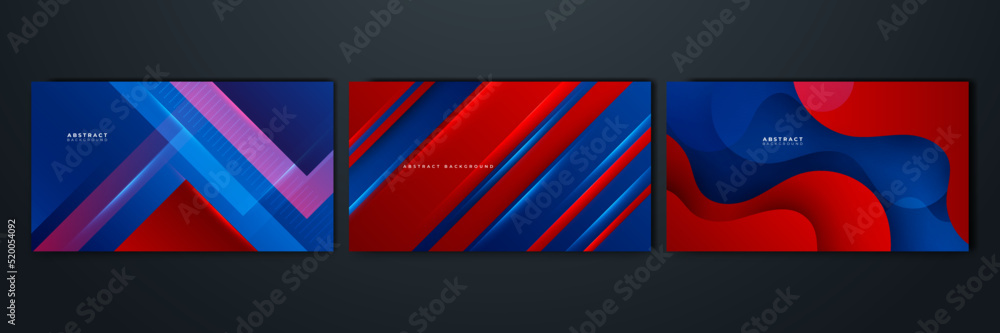 Abstract blue and red background