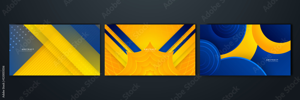 Abstract blue and yellow background. Design for poster, template on web, backdrop, banner, brochure, website, flyer, landing page, presentation, certificate, and webinar Abstract blue and yellow background. Design for poster, template on web, backdrop, banner, brochure, website, flyer, landing page, presentation, certificate, and webinar