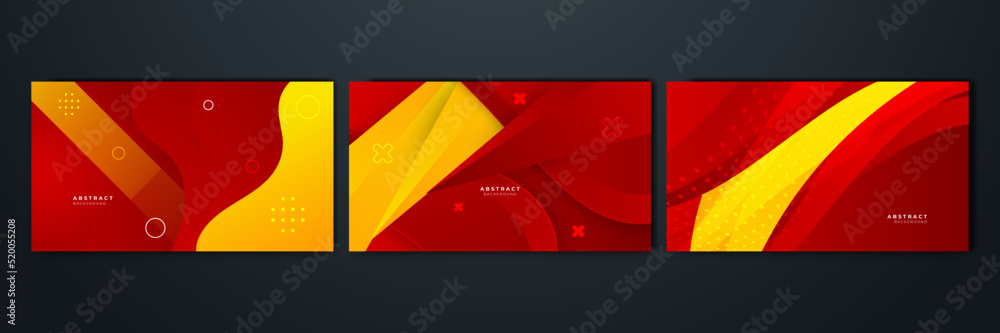 Abstract red and yellow background. Design for poster, template on web ...