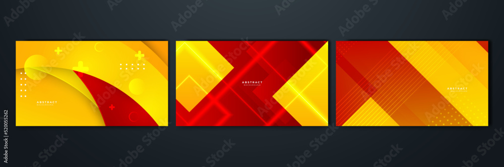 Abstract red and yellow background. Design for poster, template on web ...