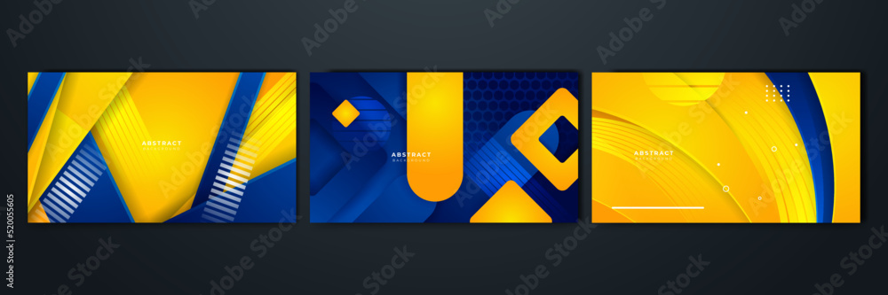 Abstract blue and yellow background. Design for poster, template on web, backdrop, banner, brochure, website, flyer, landing page, presentation, certificate, and webinar Abstract blue and yellow background. Design for poster, template on web, backdrop, banner, brochure, website, flyer, landing page, presentation, certificate, and webinar