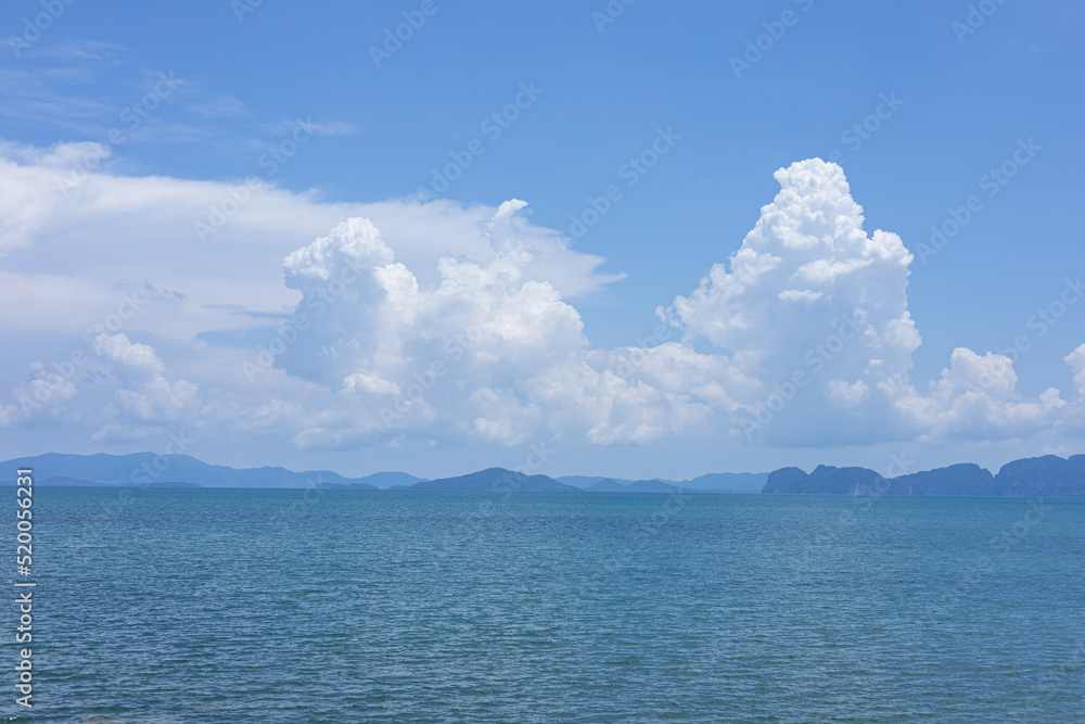 beautiful landscape of Andaman sea with blue sky
