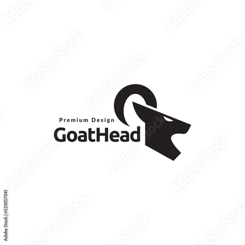 geometric head mountain goat logo