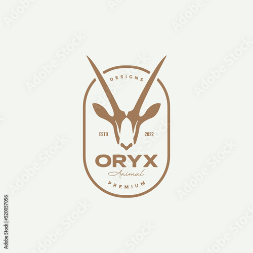 oryx long horn logo design photo