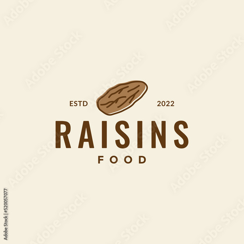 brown raisins food logo design