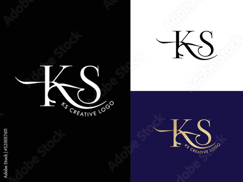 SK  fashion logo or KS  modern logo, icon, letter, initials, and monogram logo design. free vector file	

