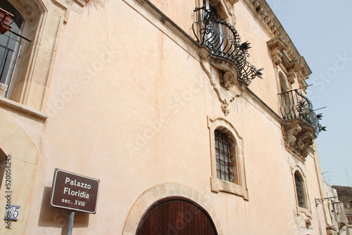 baroque palace (floridia) in ragusa in sicily (italy)