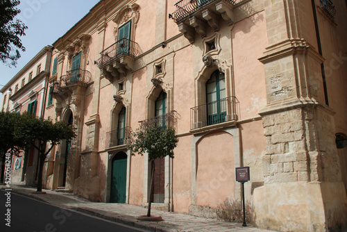 baroque palace (bertini) in ragusa in sicily (italy)