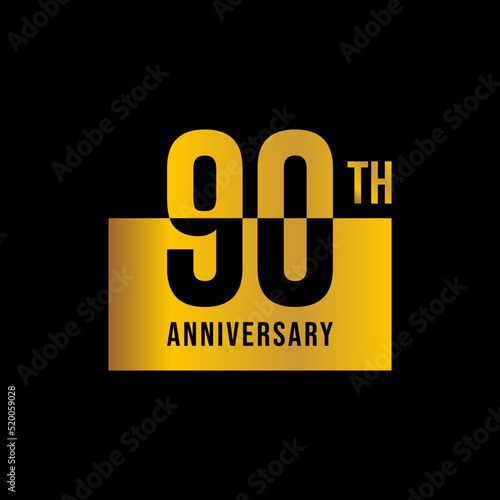90 year anniversary design template. vector template illustration