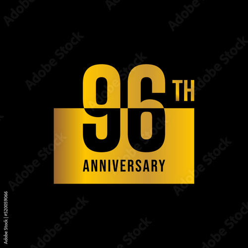 96 year anniversary design template. vector template illustration