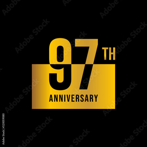97 year anniversary design template. vector template illustration