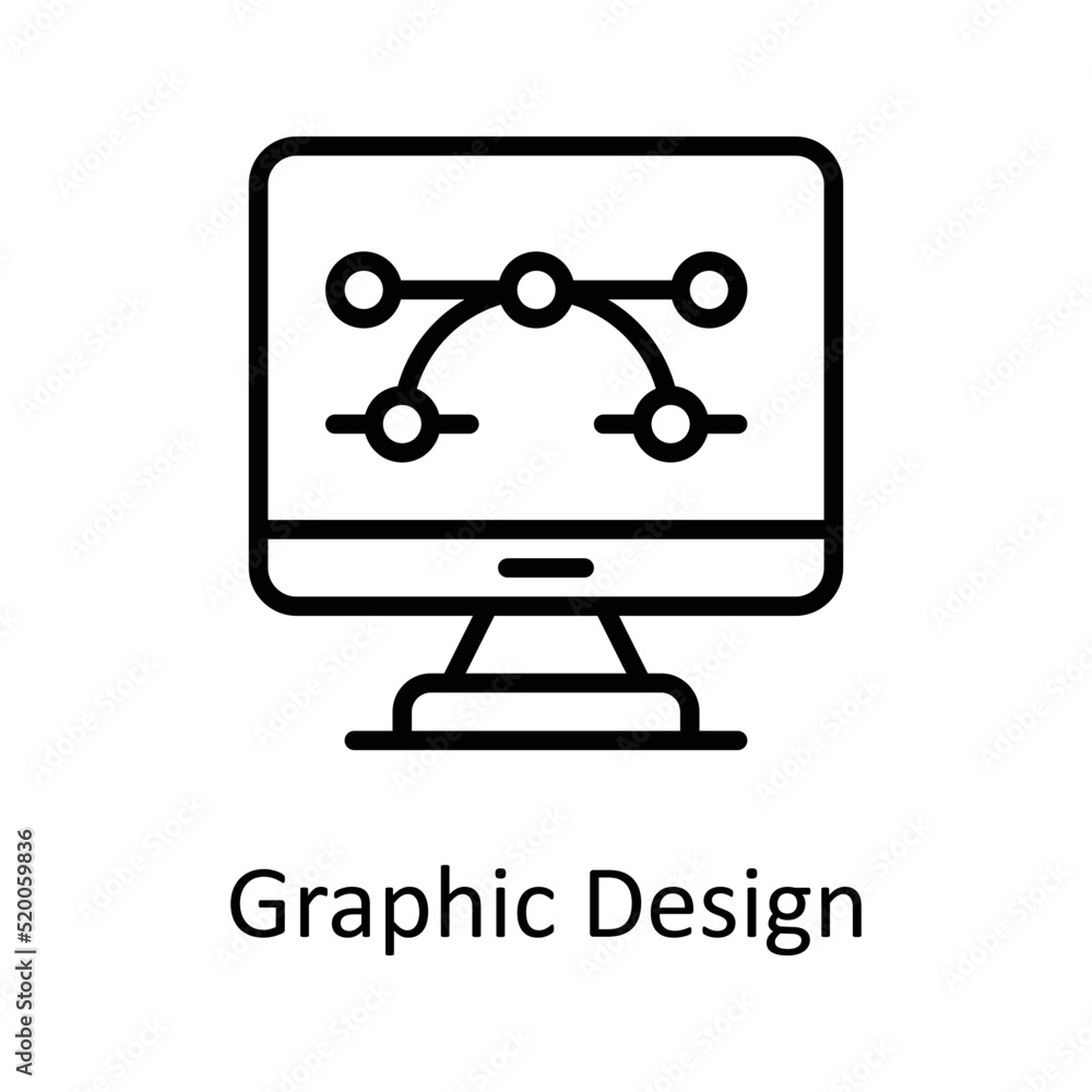 Graphic Design vector Outline Icon Design illustration on White background. EPS 10 File Graphic Design vector Outline Icon Design illustration on White background. EPS 10 File