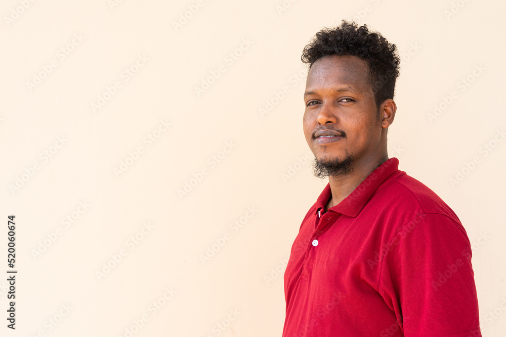Portrait of handsome young black man Portrait of handsome young black man