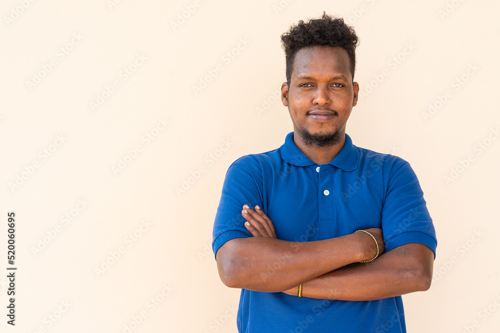 Portrait of handsome young black man Portrait of handsome young black man