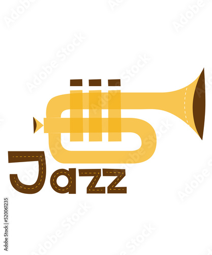 Canvas Print Jazz Trumpet Vintage Retro Typography Trumpetist Musician