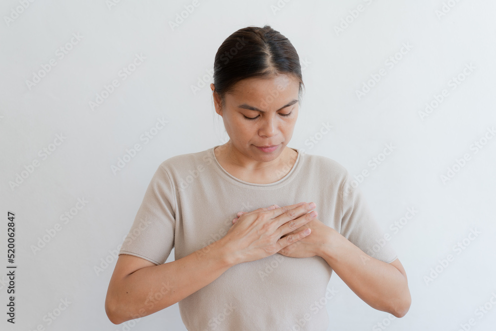 The women has heart disease and go to hospital urgent , The women has heart disease and go to hospital urgent. People with heart problem concept The women has heart disease and go to hospital urgent , The women has heart disease and go to hospital urgent. People with heart problem concept