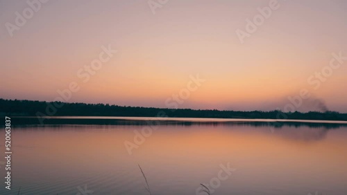 beautiful lake at sunset