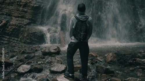 beautiful waterfall in the forest