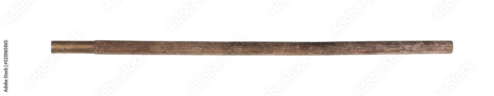 Wooden walking stick isolated on white background Wooden walking stick isolated on white background