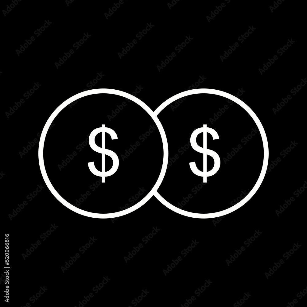 Unique Coins Vector Icon Unique Coins Vector Icon