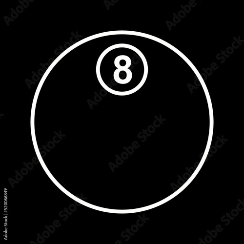 Unique Eight Ball Vector Icon