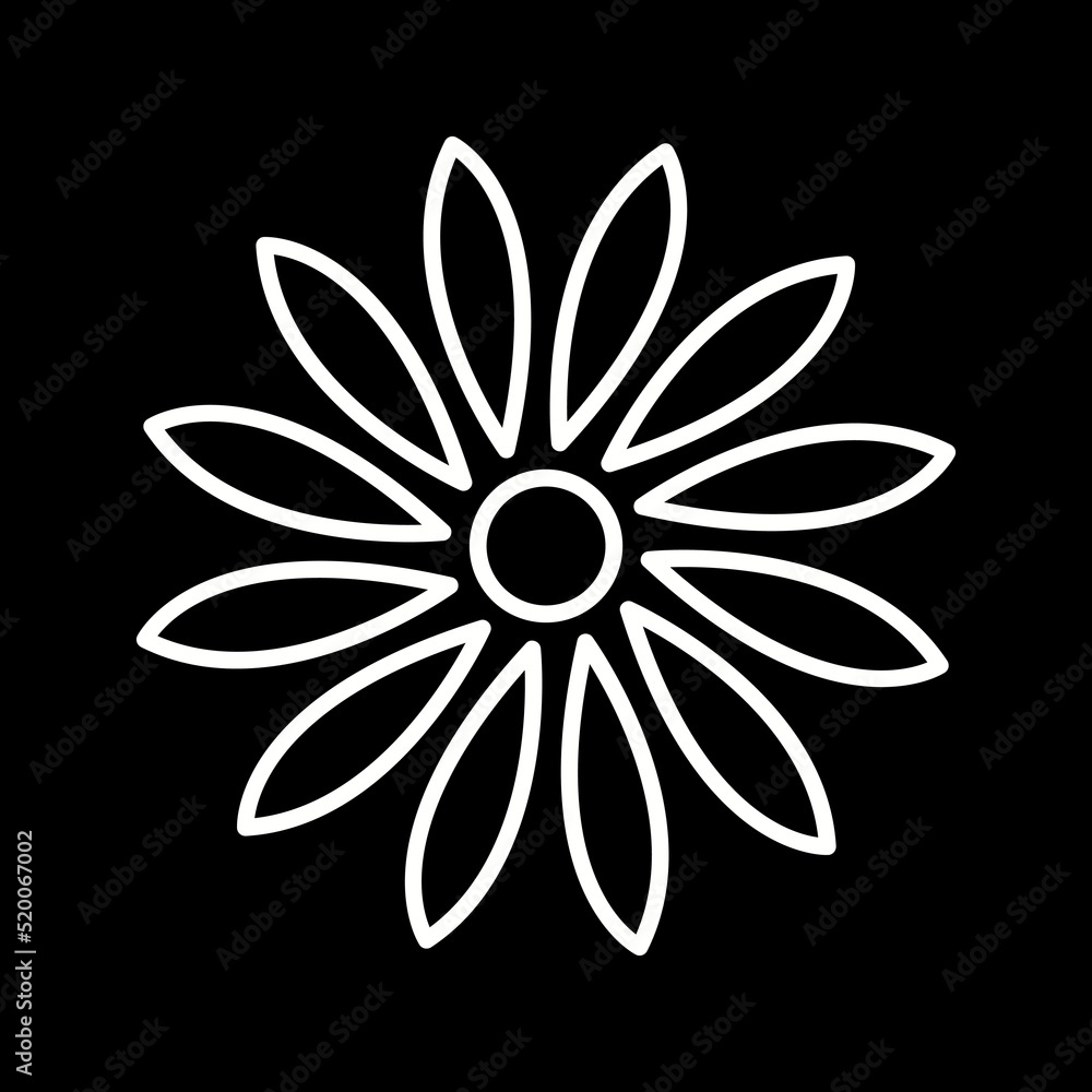 Unique Flower Vector Icon