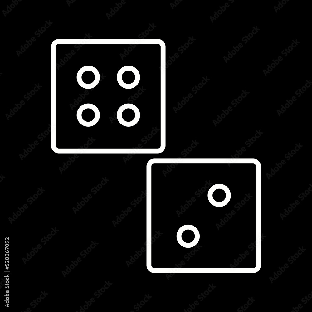 Unique Dice Vector Icon Unique Dice Vector Icon