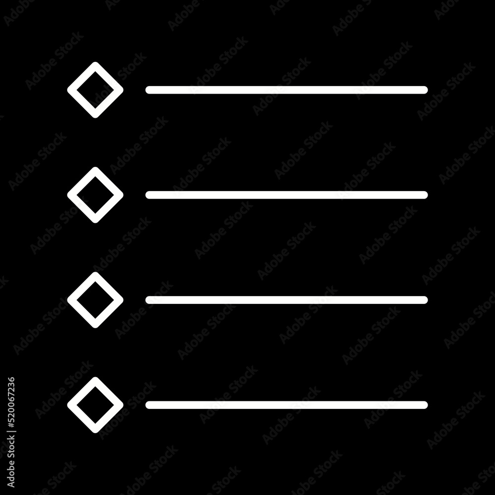 Unique Bulleted list Vector Icon Unique Bulleted list Vector Icon