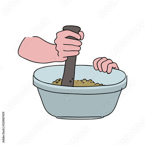 Crushing Grains clip art