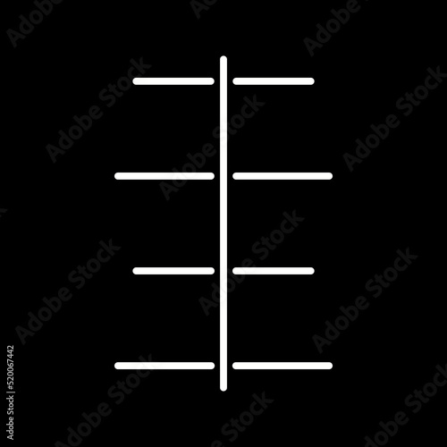 Unique Center Align Vector Icon