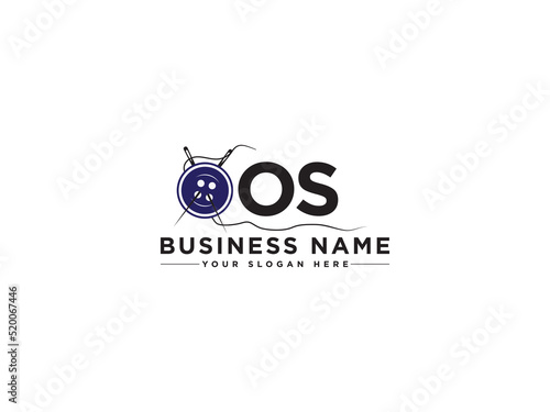 Initial OS Logo Letter Design, Letter Os o s Logo Icon Vector Art With Colorful Symbol For Tailor Business