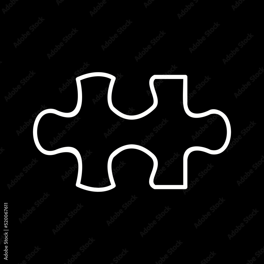 Unique Puzzle Piece Vector Icon Unique Puzzle Piece Vector Icon