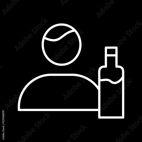 Unique Man And Drink Vector Icon