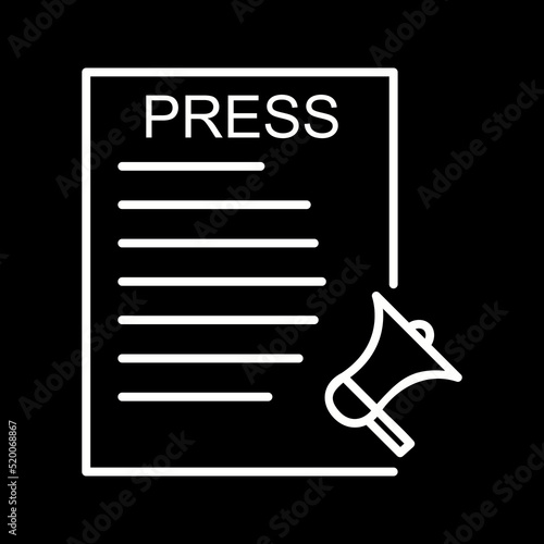 Unique Press Releases Vector Icon