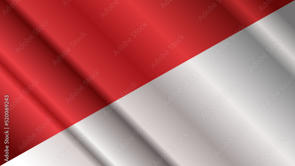 Indonesia flag red white wave gradient effect template background design Indonesia flag red white wave gradient effect template background design