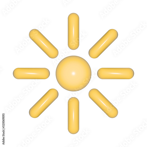 3d vector sun for social networks and printing on any materials
