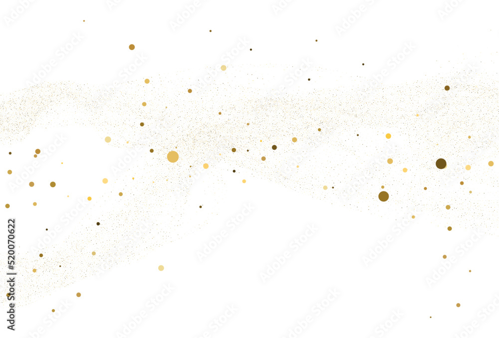 Light gold glitter round confetti background. Light gold glitter round confetti background.