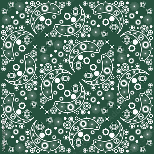 Green-white Seamless patter...