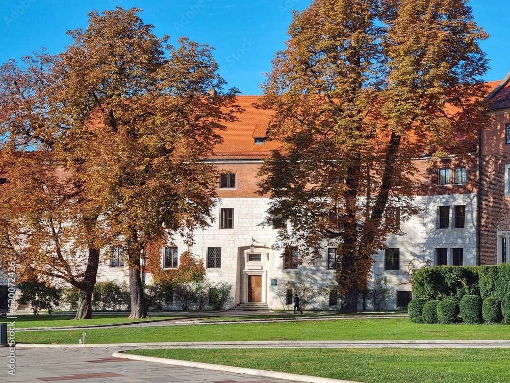 autumn in the city o f Krakow in Poland