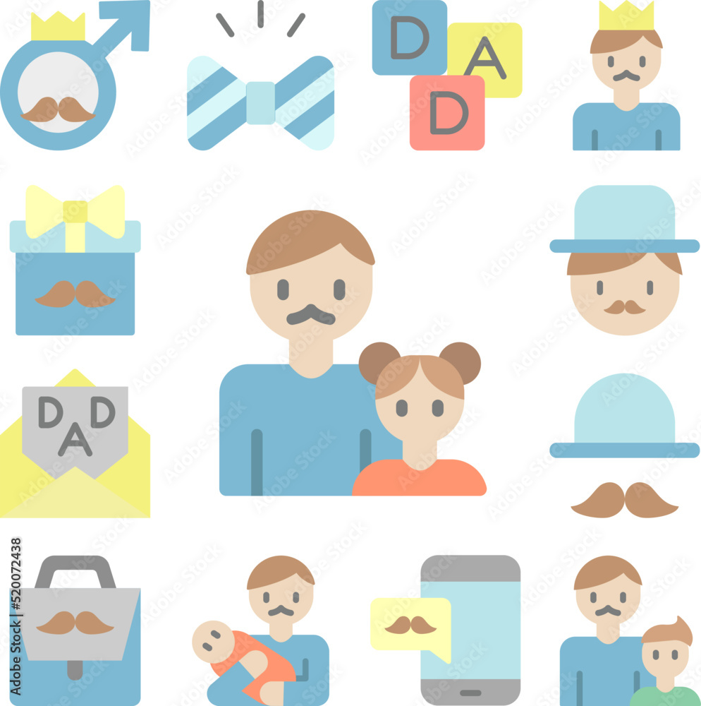 daughter icon in a collection with other items daughter icon in a collection with other items