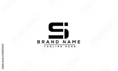 Logo design letter SI . Elegant modern. Vector template.