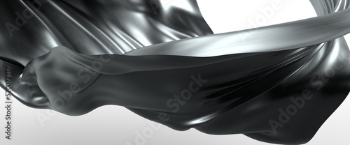 3D rendering of silver colo...
