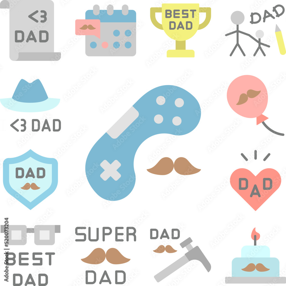 Joystick icon in a collection with other items Joystick icon in a collection with other items
