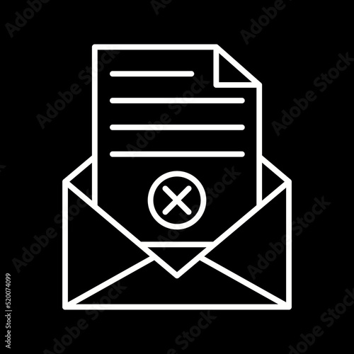Rejection Of A Letter Icon